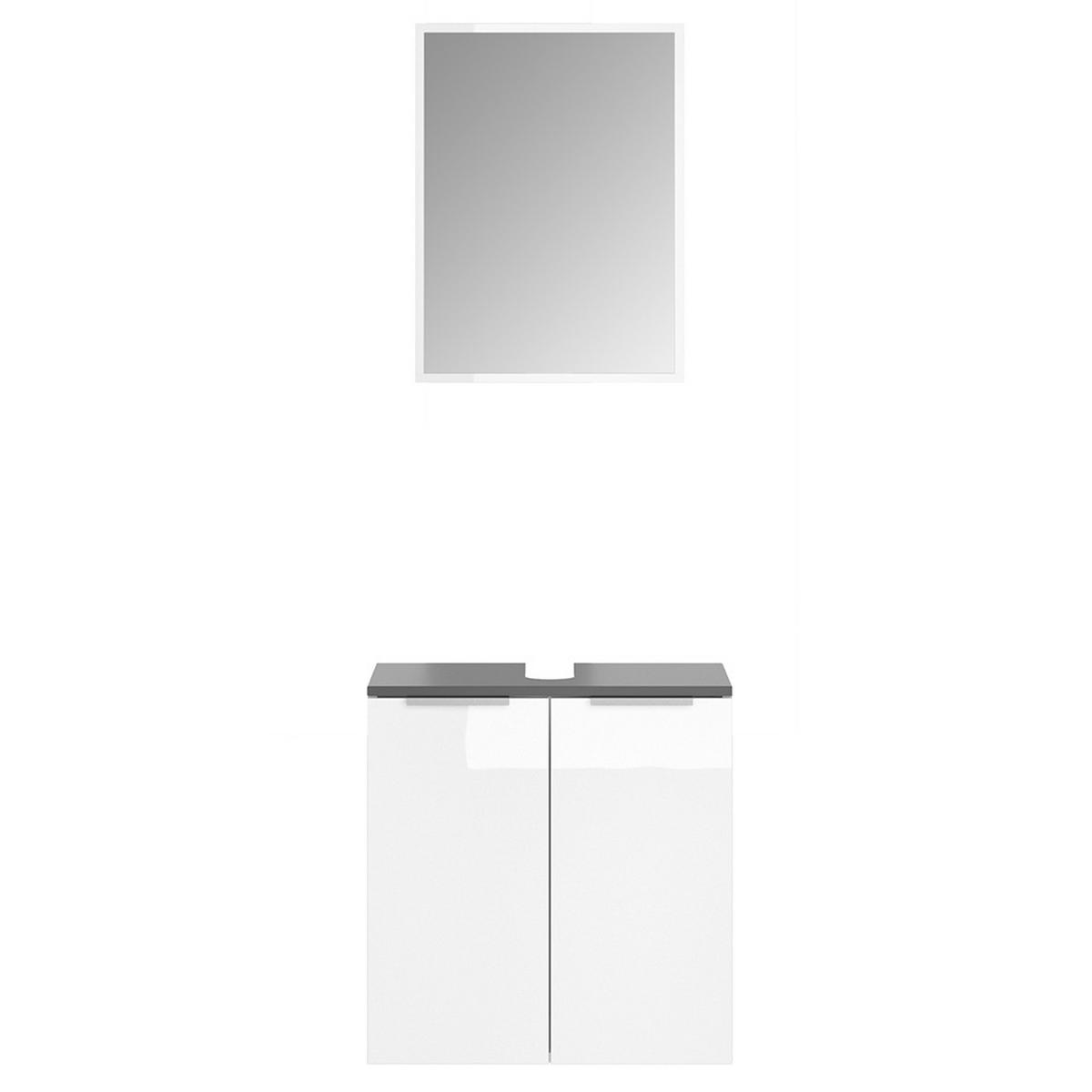 BADMÖBEL-SET Otis Weiß 2 Teile - Weiß, Holzwerkstoff (58/60/33cm) - Vicco