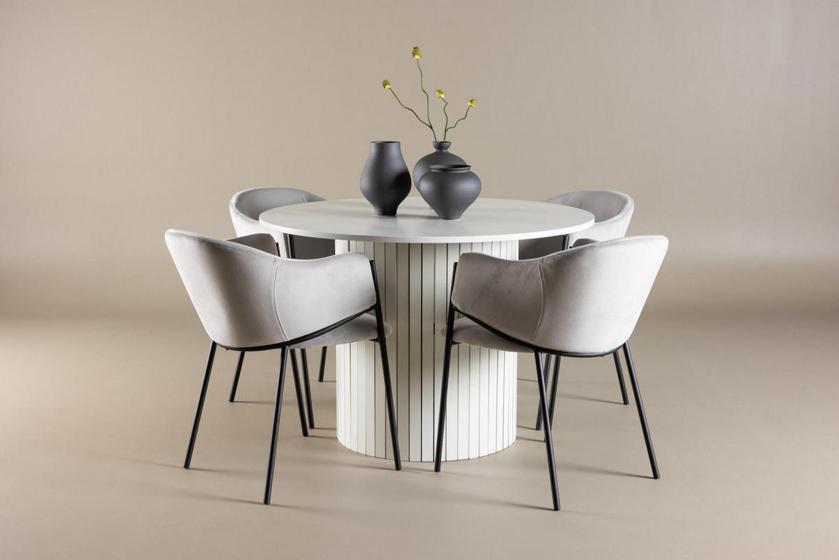 ESSTISCH HARON Weiß 110x110x75 cm - Weiß, Holzwerkstoff (110/110/75cm) - FURNLUX