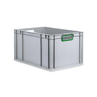 EUROBOX Nextgen Color 32x40x60cm 65 Liter Griffe Grün Offen - Grün, Kunststoff (40/32/60cm) - PROREGAL