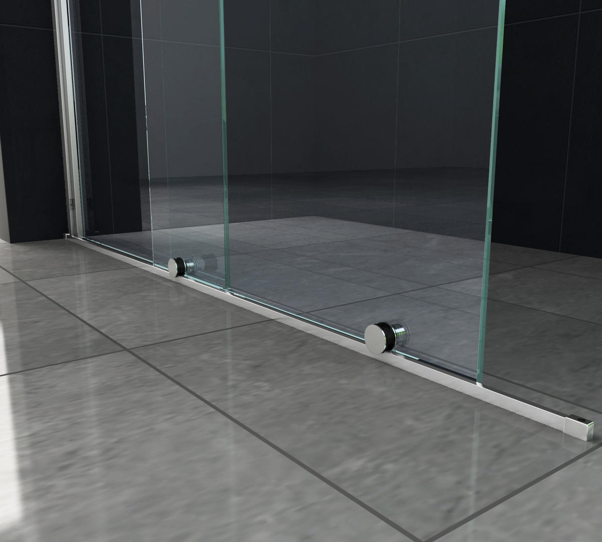 SCHIEBETÜR-DUSCHWAND TRAVERSO Klar 120 x 200 cm 8 mm ESG - Klar, Glas (120/200cm) - Glasdeals
