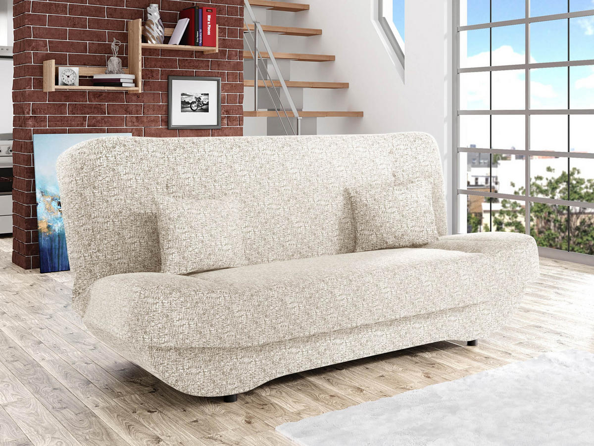 SCHLAFSOFA Pinto - Schwarz/Naturfarben, Holzwerkstoff/Kunststoff (190/94/90cm) - MIRJAN24