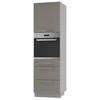 BACKOFEN-HOCHSCHRANK Kvantum D14/RU/3M Beige Matt / Grau Matt 60 / 59 / 207cm - Beige/Grau, Holz/Holzwerkstoff (60/207/59cm) - Feldmann-Wohnen