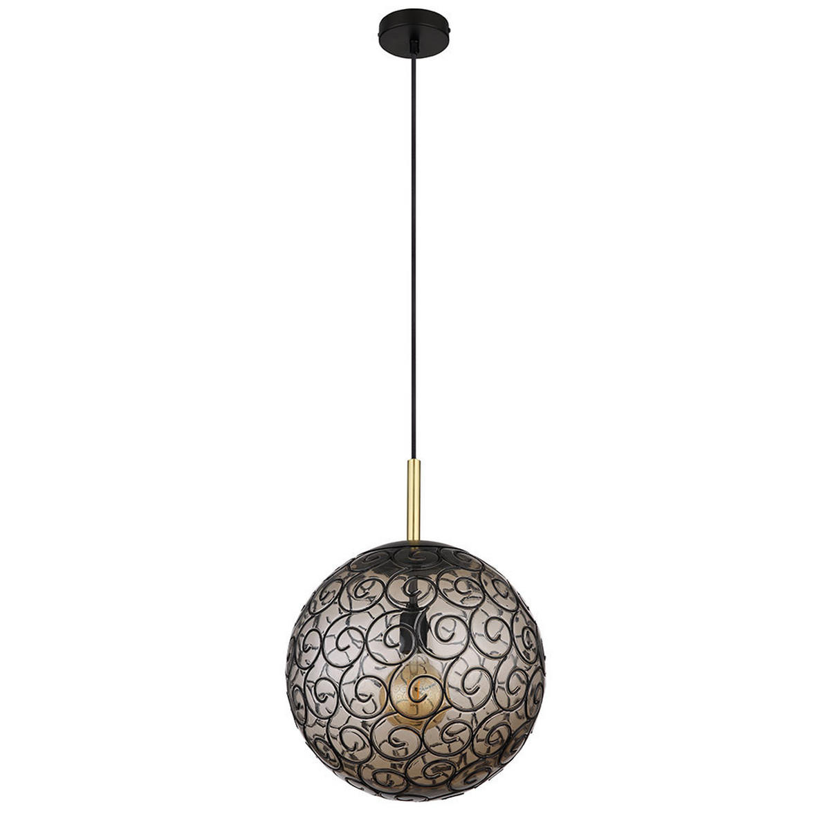 LED HÄNGELEUCHTE Metall Glas Gold - Goldfarben, Metall (35/35/120cm) - Globo Lighting