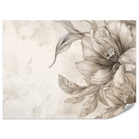 FOTOTAPETA Pre Spálňu Jemné Béžové Kvety Minimalizmus Moderná 350 x 256 cm - béžová, papier (350/256cm) - Muralo