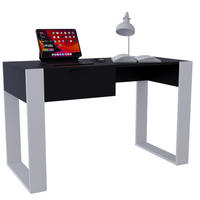 SCHREIBTISCH Schwarz 120/73/53,6 cm - Schwarz/Weiß, Holzwerkstoff (53.6/120/73cm) - CraftPAK