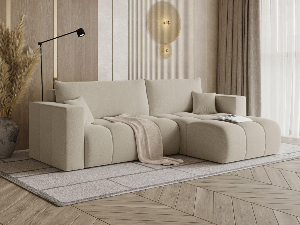 ECKSOFA Neva Beige - Beige, Holz/Textil (280/170cm) - Graingold