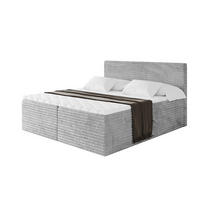 BOXBETT mit Matratze H3 und Lattenrost - TOLO-v1 - 120x200 Cord - Hellgrau - Hellgrau, Holzwerkstoff (120/200cm)