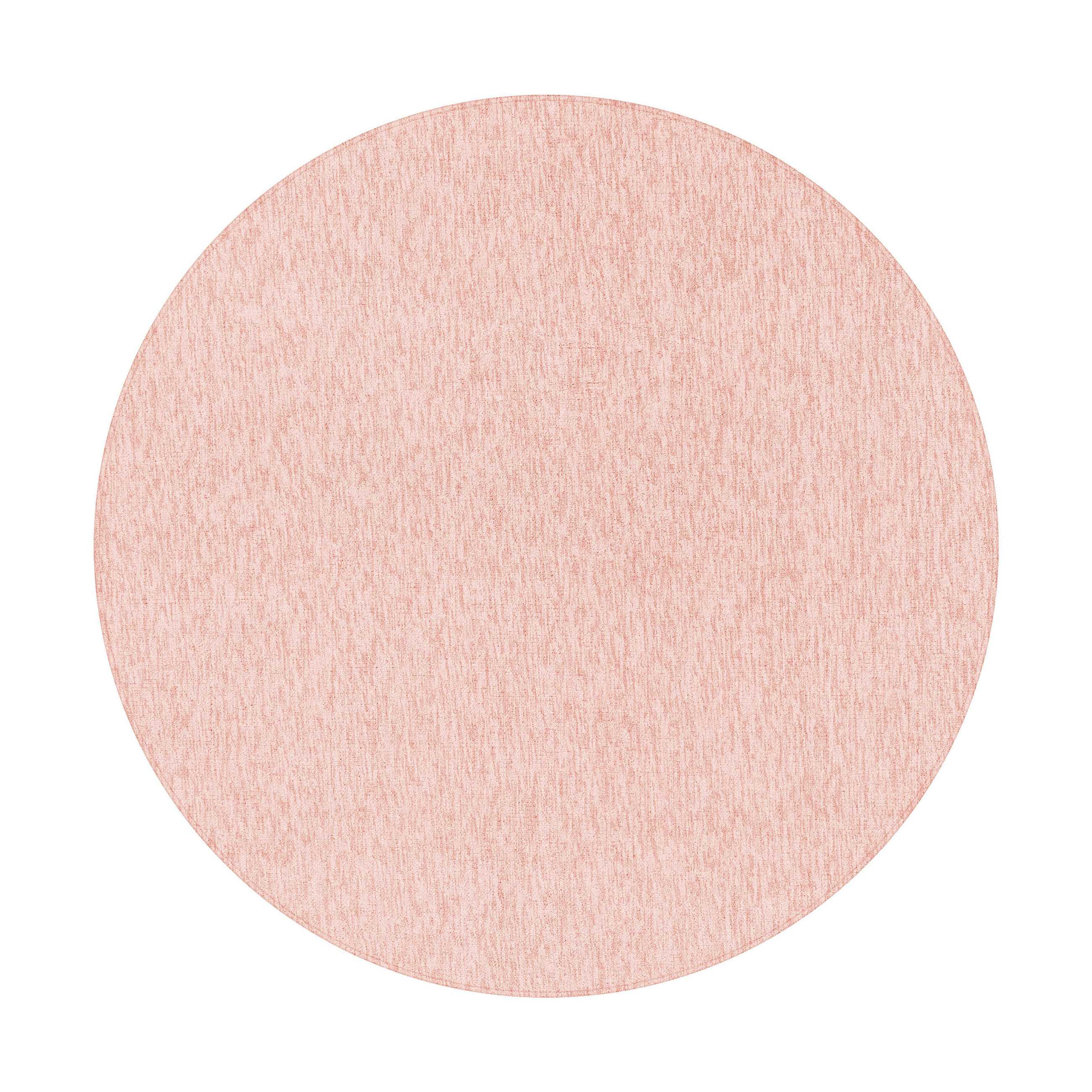 TEPPICH Kurzflor Unifarben Polypropylen saugroboter Wohnzimmer Rosa Rund 200x200 - Rosa, Textil (200/200cm) - KADIMA DESIGN