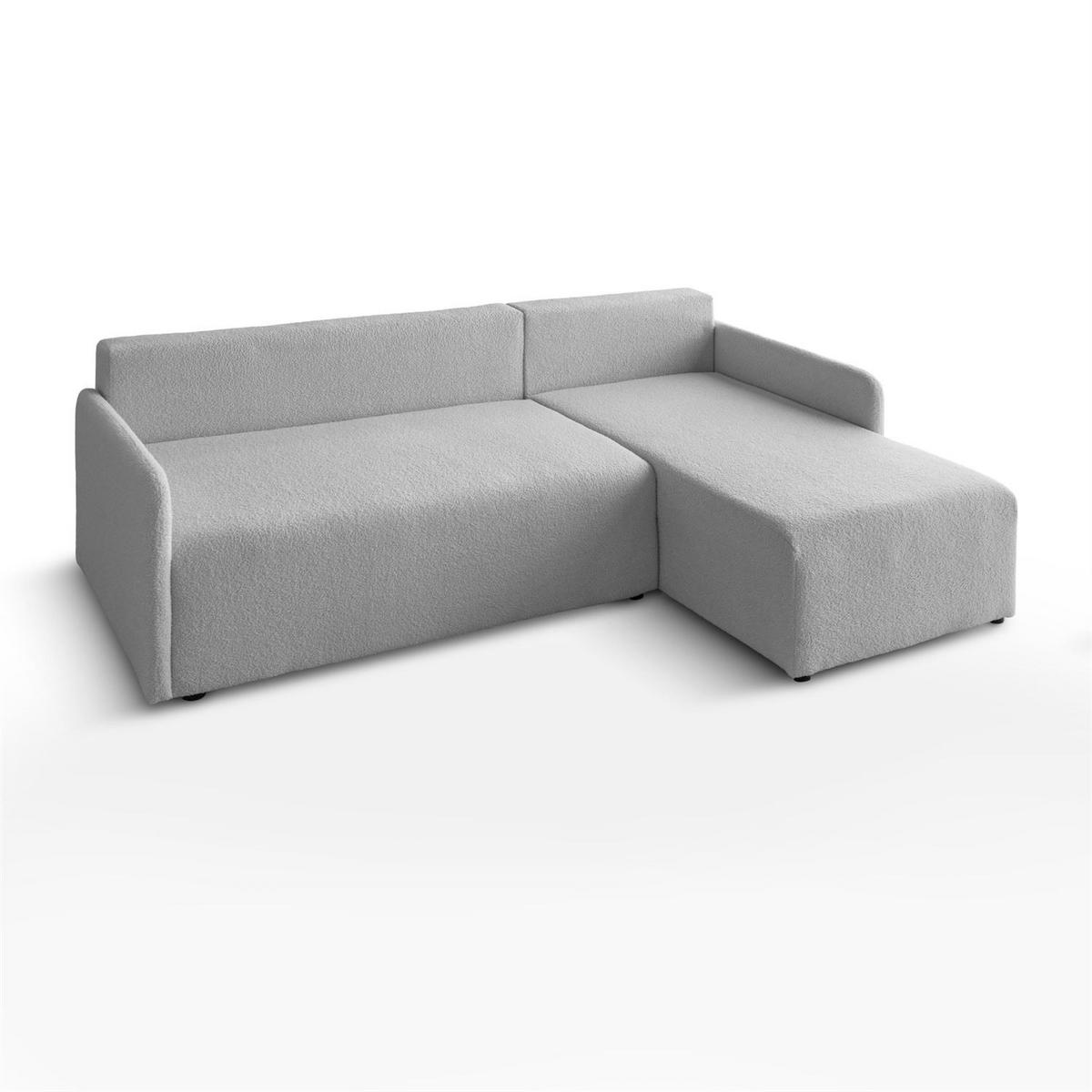 ECKSOFA CUDDLE mit Schlaffunktion und Bettkasten, Quelle 83 - Hellgrau, Textil (213/145cm) - Lookway