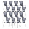 BESUCHERSTUHL 16er Set Holz grau - Grau, Holz/Metall (43/84/50cm) - CLP