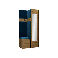 GARDEROBEN-SET Orion XXV - Blau/Eiche Artisan, Holzwerkstoff/Kunststoff (82/186/46cm) - MIRJAN24