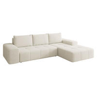 ECKSCHLAFSOFA Tonseo L, Seite: Rechts - Sandfarben/Schwarz, Holz/Kunststoff (275/173cm) - MIRJAN24