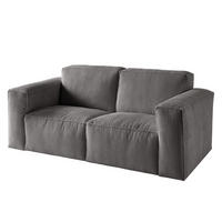 2-SITZER SOFA - Schwarz/Grau, Textil (190/75/96cm) - home24