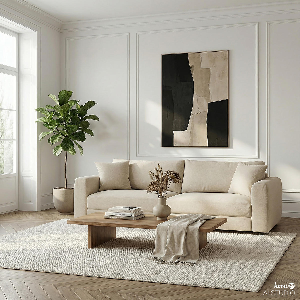 3-SITZER SOFA - Beige/Schwarz, Kunststoff/Textil (238/79/106cm) - home24