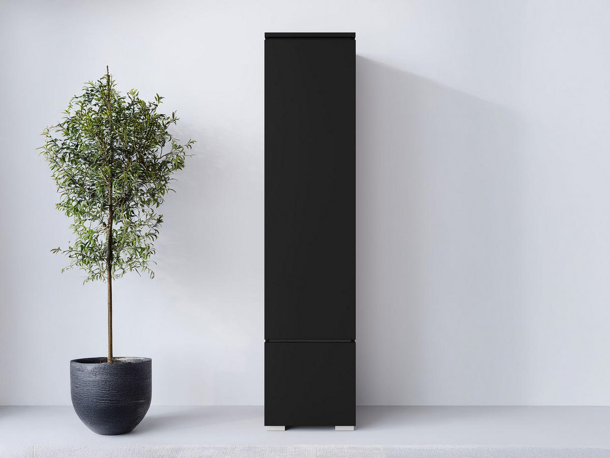 HÄNGEVITRINE Vera 001 mit LED Beleuchtung - Alufarben/Graphitfarben, Holzwerkstoff/Kunststoff (30/130/33cm) - MIRJAN24