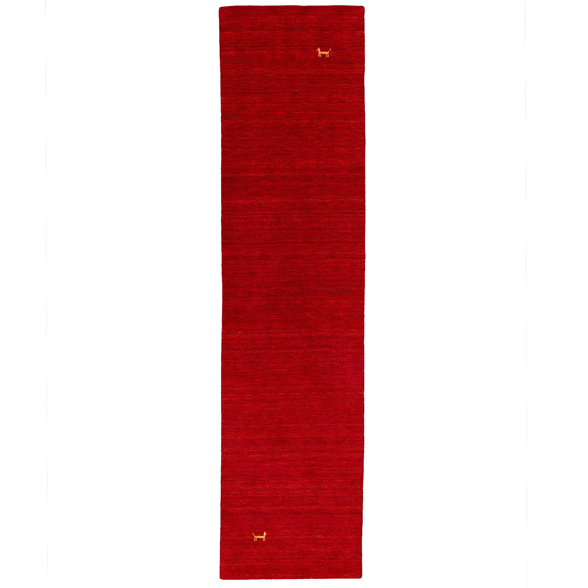 NATUR TEPPICH LÄUFER INDO NEPAL GABBEH SHIVA - Rot, Textil (70/140cm) - Pergamon
