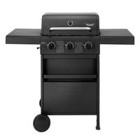 GASGRILL COMPACT 3+0 3-Brenner - Schwarz, Metall (113/100/48cm) - TAINO