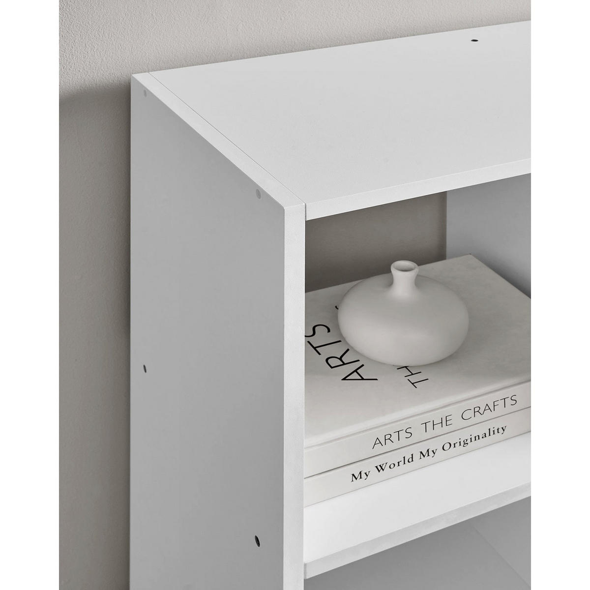 BÜCHERREGAL AUFBEWAHRUNGSREGAL - Weiß, Holzwerkstoff (65.5/162/30cm) - Hansiro