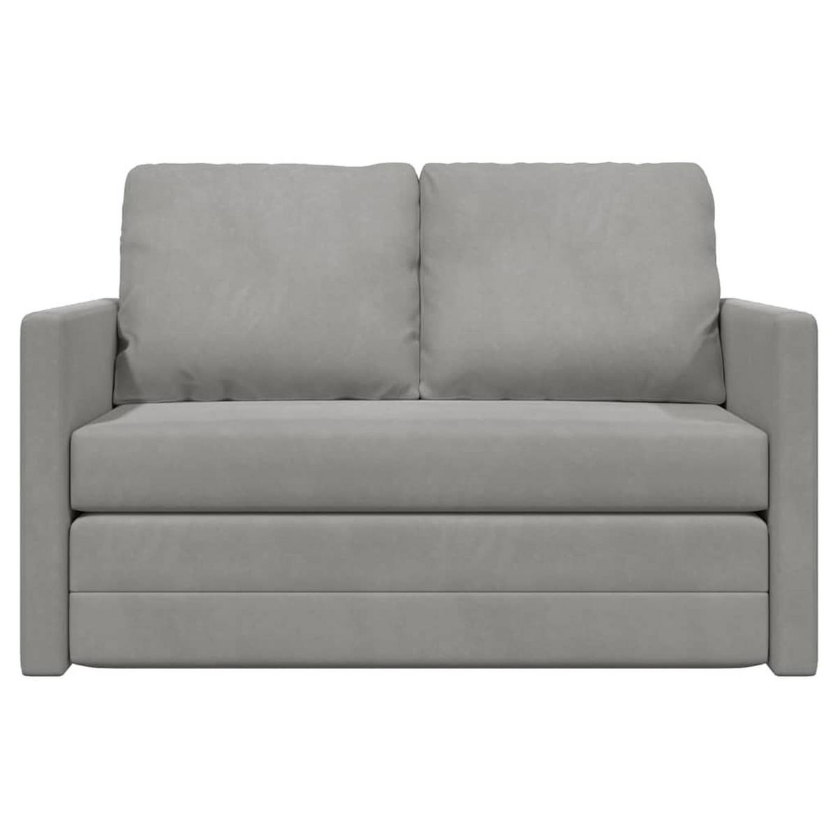 SCHLAFSOFA Brown - Hellgrau, Naturmaterialien (122/70/55cm) - Nettlife