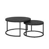 COUCHTISCH-SET Montreal Schwarz 77 x 40 cm 2 Teile - Schwarz, Holzwerkstoff (77/77/40cm) - Vicco