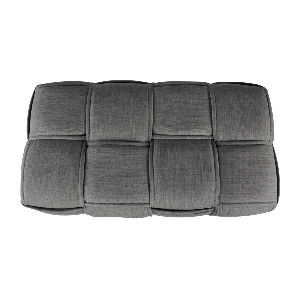 HOCKER in Polyester 86/40/43 cm in Grau - Grau, Textil (86/40/43cm) - Homestyle4u