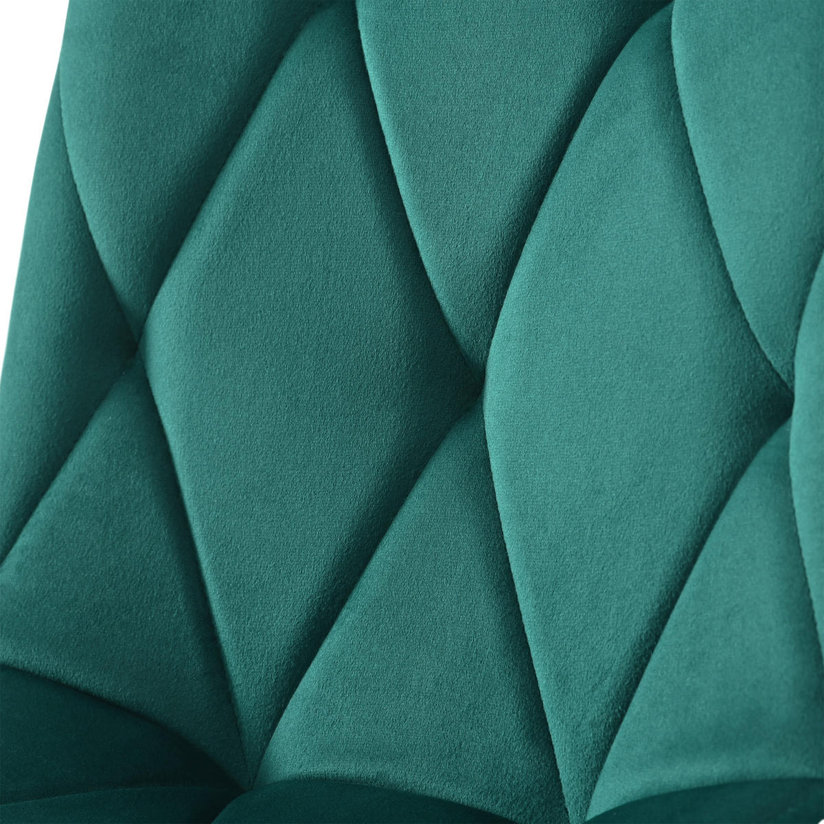 POLSTERSTUHL mit Rückenlehne und Samtbezug Grün 40x45x86 cm Textil 4er-Set - Grün, Textil (40/86/45cm) - SONNENH