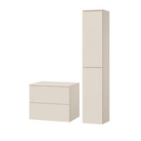 BADMÖBEL-SET Color Macadamia 2-Teilig (2S 60 + 2D 160) - Beige, Holzwerkstoff (90/160/45cm) - mzm24