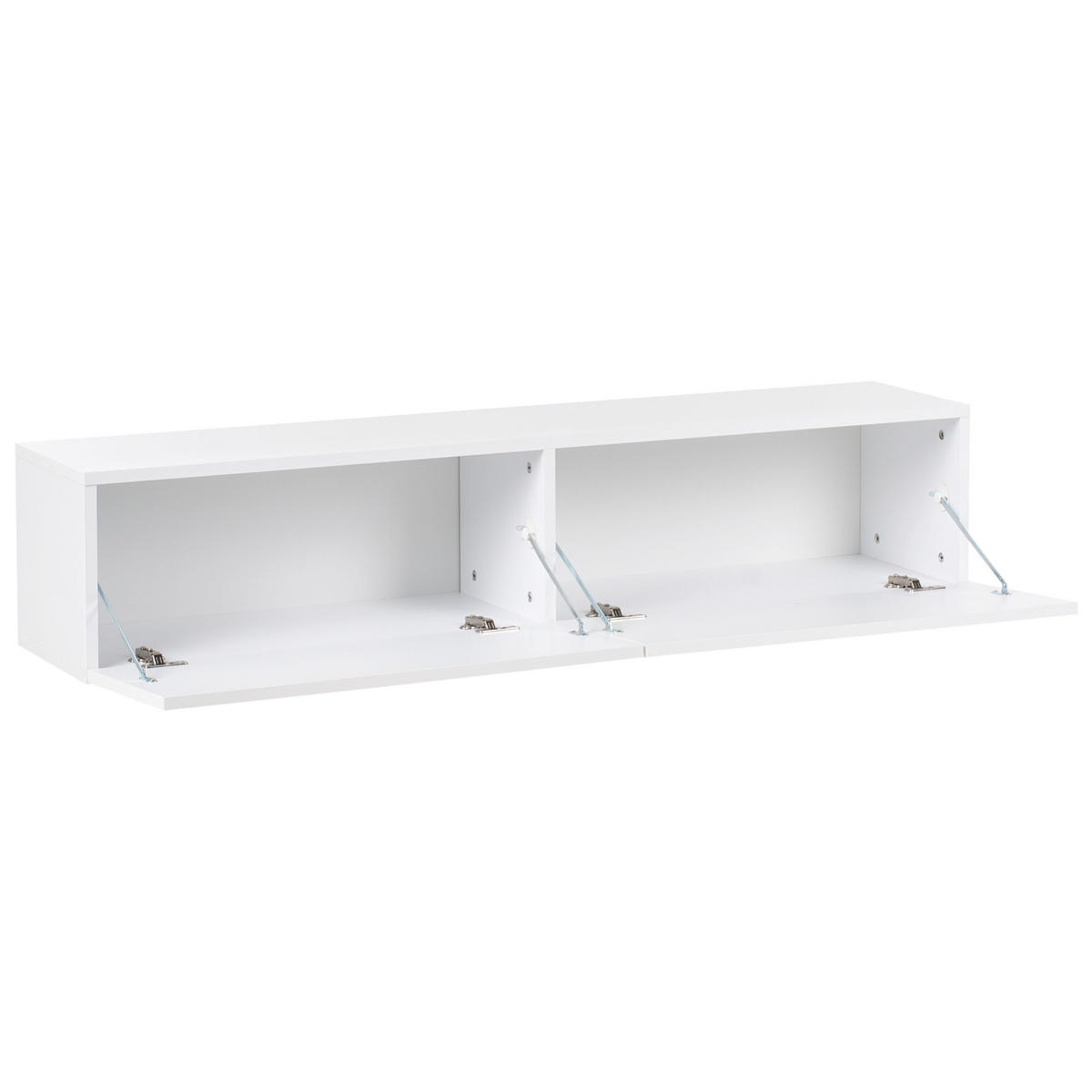 TV-SCHRANK Weiß Gladstone - Weiß, Holzwerkstoff (140/30/32cm) - Beliani