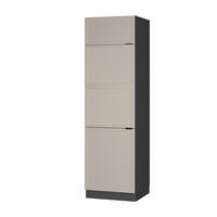 SKŘÍŇKA NA LEDNICI Fame-Line GreyBeige - šedá/antracitová, kompozitní dřevo (60/206.8/58.1cm) - Vicco