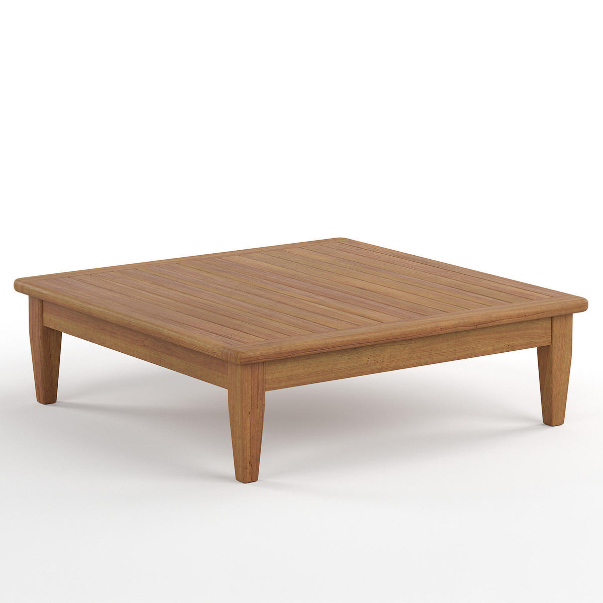 LOUNGETISCH - Akazie massiv - Akazie Braun - Braun/Akaziefarben, Holz (80/80/25cm) - home24