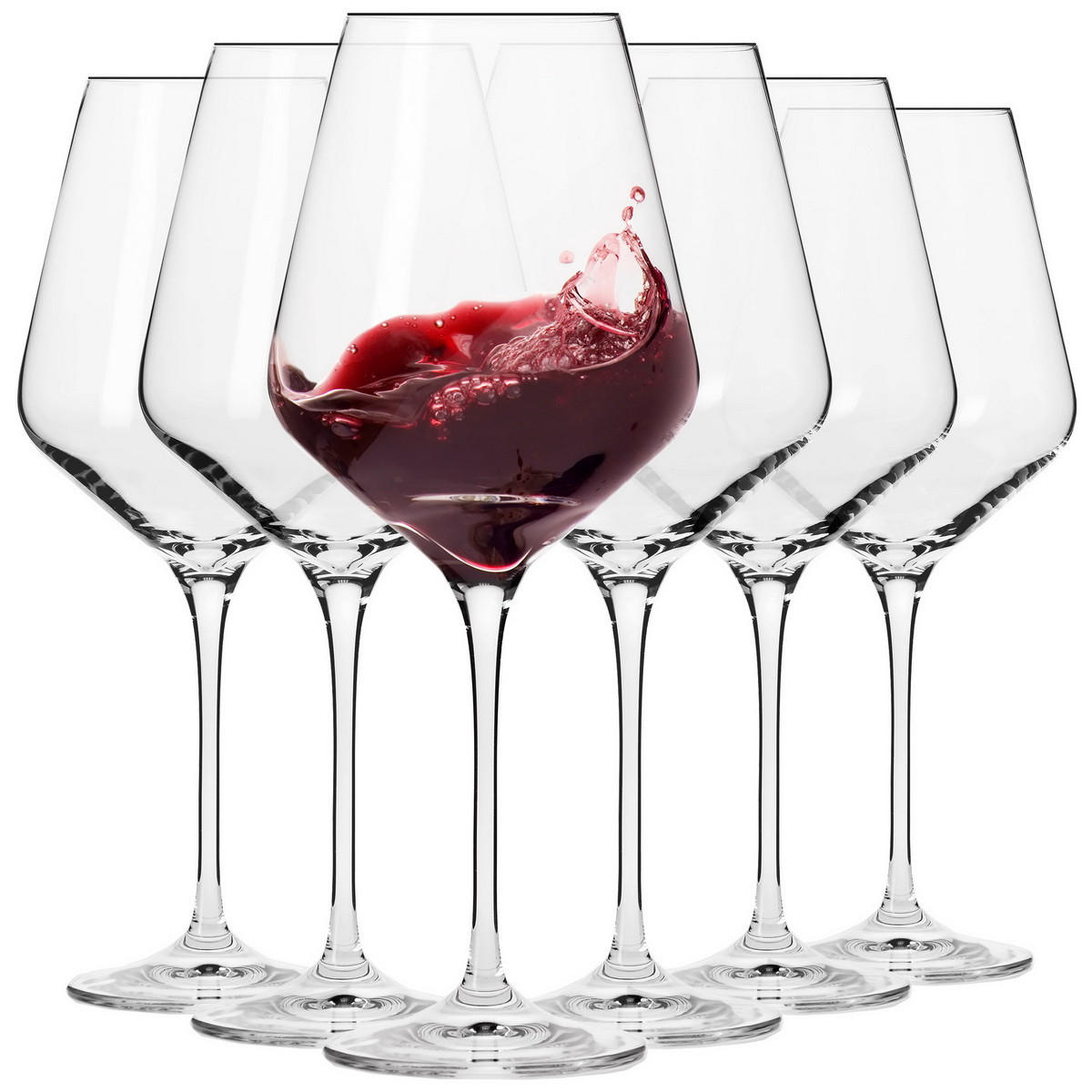ROTWEINGLÄSER 6er-Set 550 ML - Transparent, Glas (0.49L) - Krosno Glass