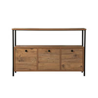 SIDEBOARD mit 3 Türen und 1 oberer Ablagefläche 120/29,5/77 cm - Beige, Holzwerkstoff (29.5/77/120cm) - Calicosy
