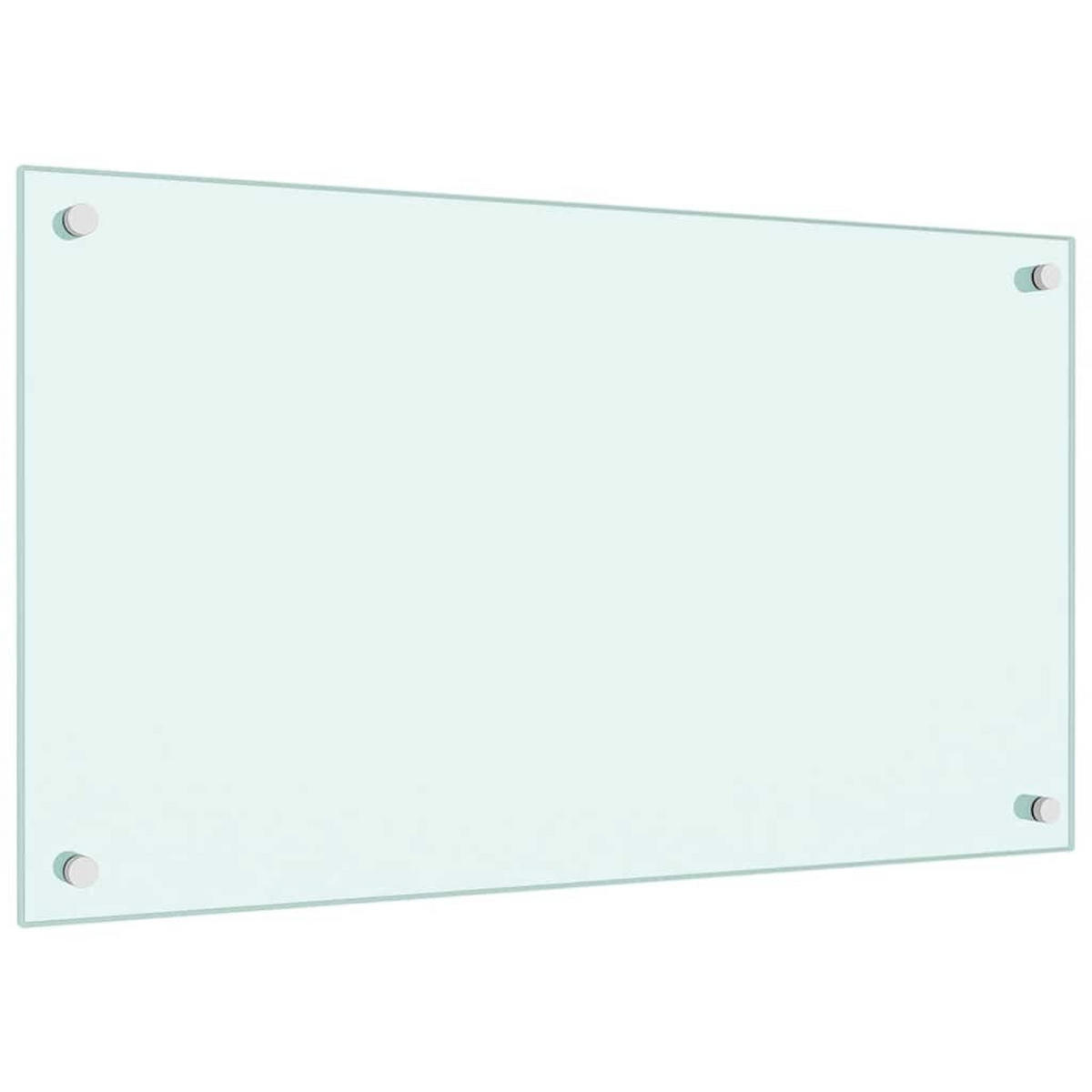 KÜCHENRÜCKWAND Glas 70x40 cm Weiß Wand-Spritzschutz - Weiß, Glas (70/40/0.6cm) - DELUKE