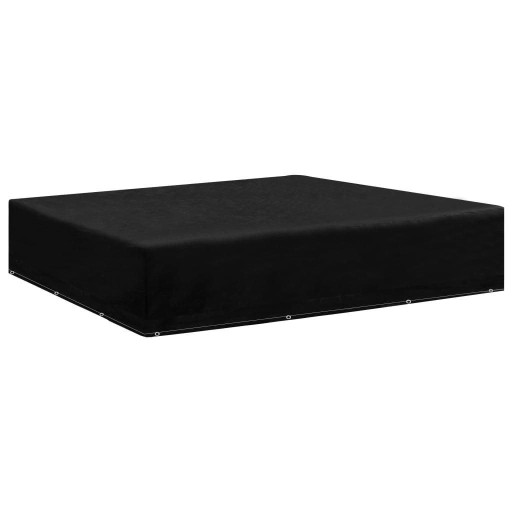 GARTENMÖBEL-ABDECKUNG 12 Ösen 250/250/70 Cm - Schwarz, Kunststoff (250/250/70cm) - vidaXL