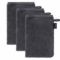 WASCHLAPPEN Unisex Doubleface Grau 3er Pack Baumwolle - Dunkelgrau, Textil (22/16cm) - Joop!