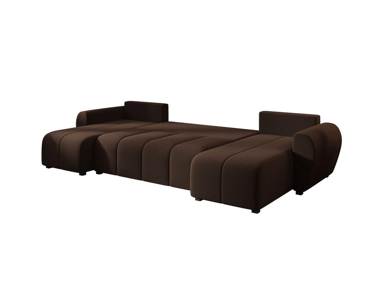 WOHNLANDSCHAFT MOLISA U Cosmic 800 mit Schlaffunktion - Braun, Textil (303/82/208cm) - Bedante
