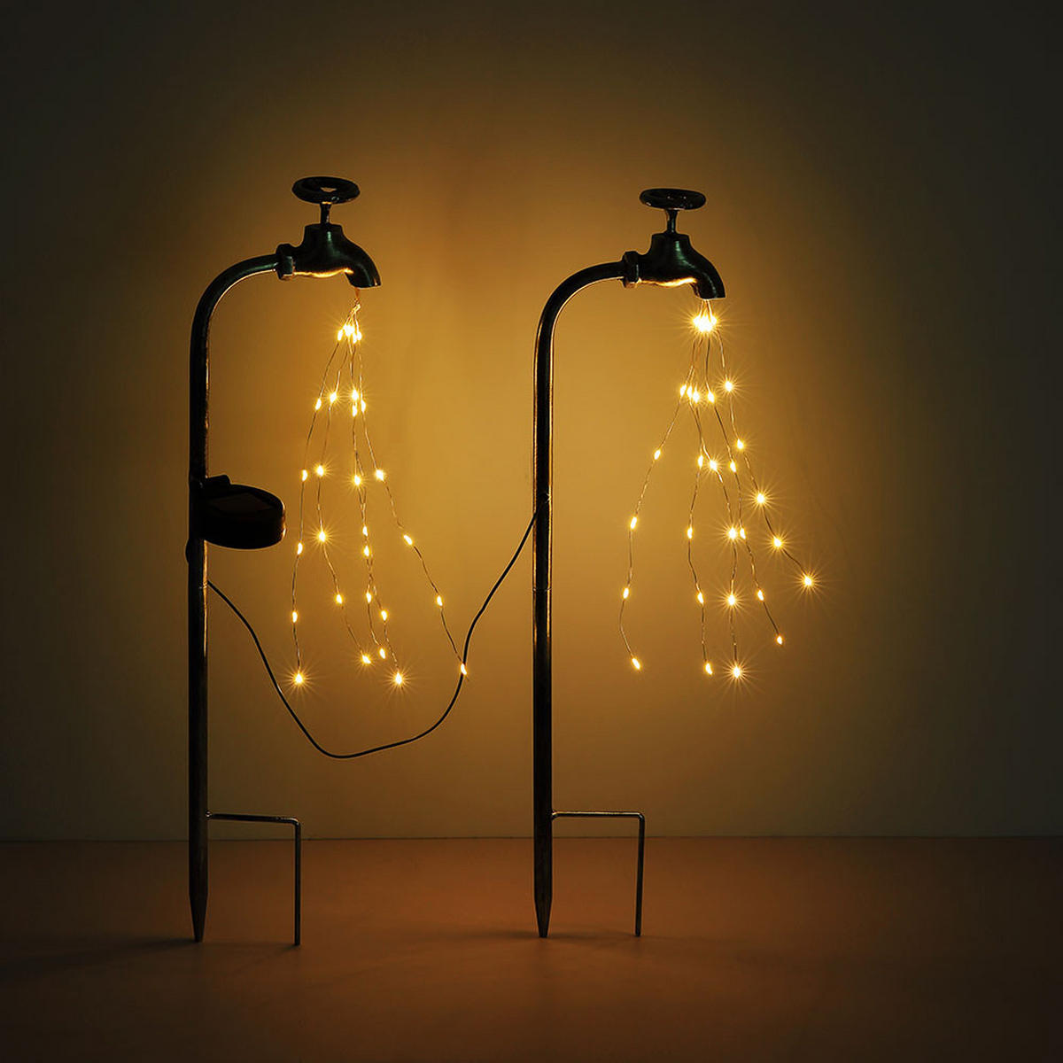 LED AUSSENLEUCHTE Solarleuchte Silber - Silberfarben, Metall (13/4.5/53cm) - Globo Lighting