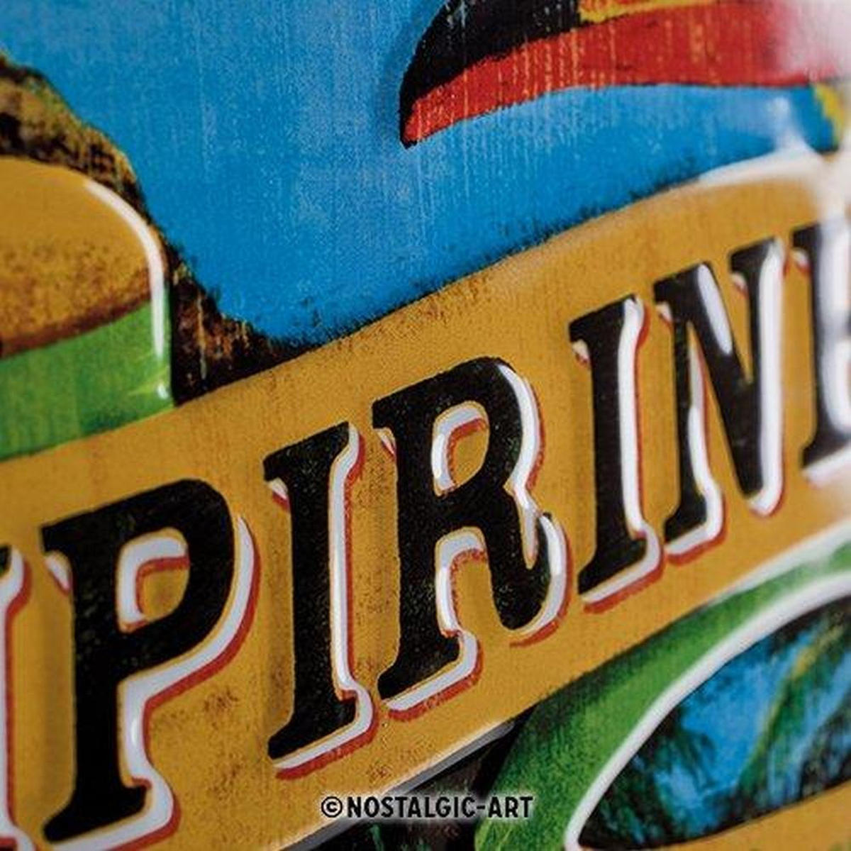 BLECHSCHILD 30/40 cm Open Bar Caipirinha - Multicolor, Metall (30/40/0.2cm) - Nostalgic-Art