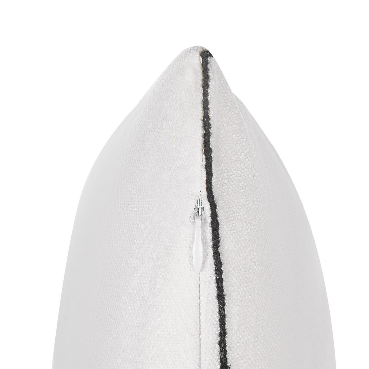 DEKOKISSEN 2er-Set Weiß 45/45 cm Shadrack - Weiß, Naturmaterialen/Textil (45/45cm) - Beliani