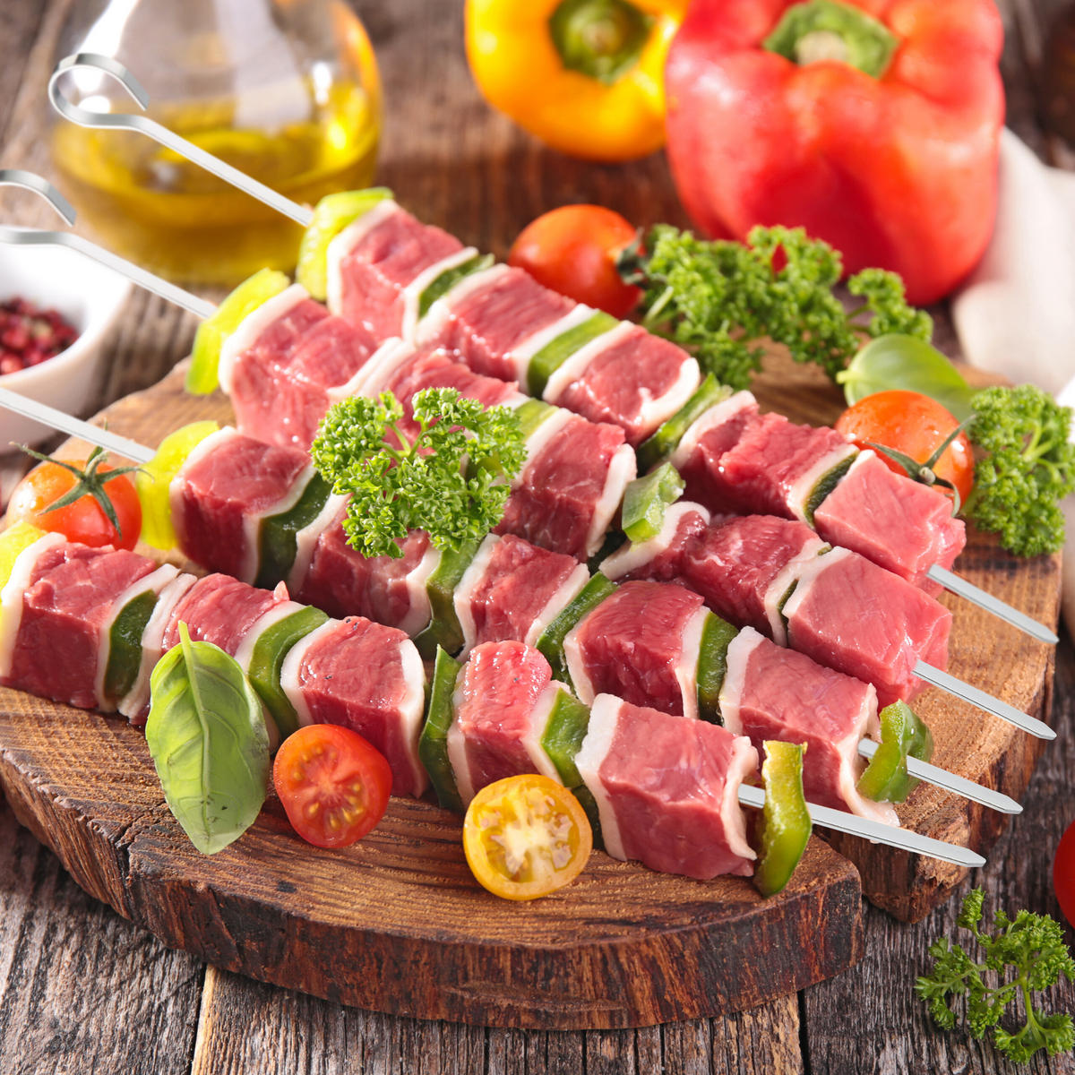 20XGRILLSPIESS - Multicolor, Textil/Metall (0.5cm) - Relaxdays