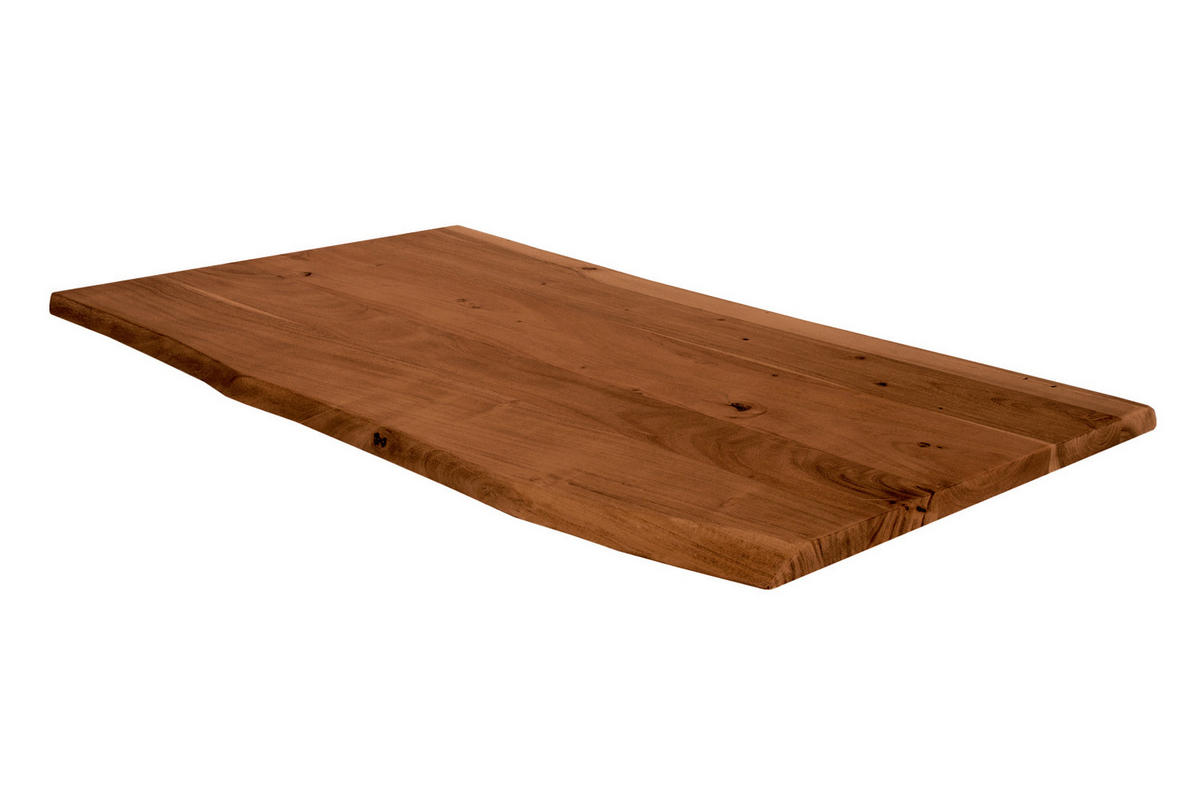 TISCHPLATTE CURT - Braun/Naturfarben, Akazienholz/Holz (60/100/3cm) - SAM