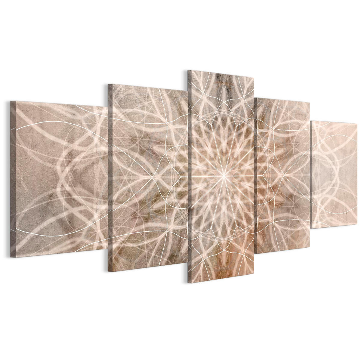 LEINWANDBILD Boho 5-tlg. 200x100 cm - Multicolor, Holz (200/100cm) - LUMASOUL