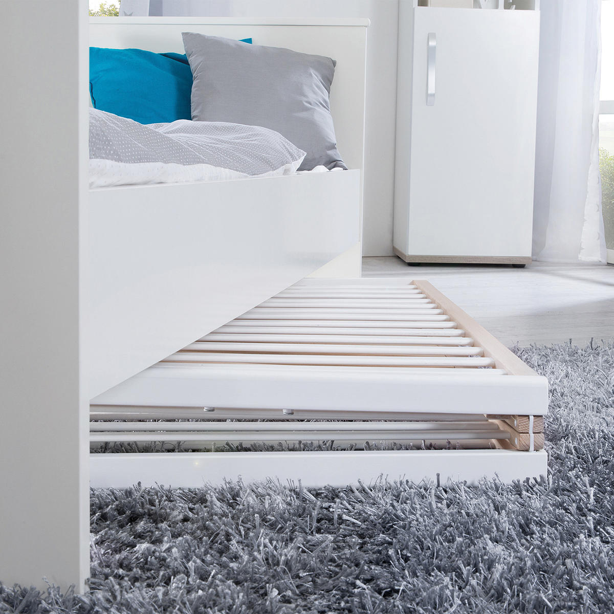 KLAPPBETT 60x120 cm bicolor - Weiß/Naturfarben, Holzwerkstoff (60/120cm) - Roba