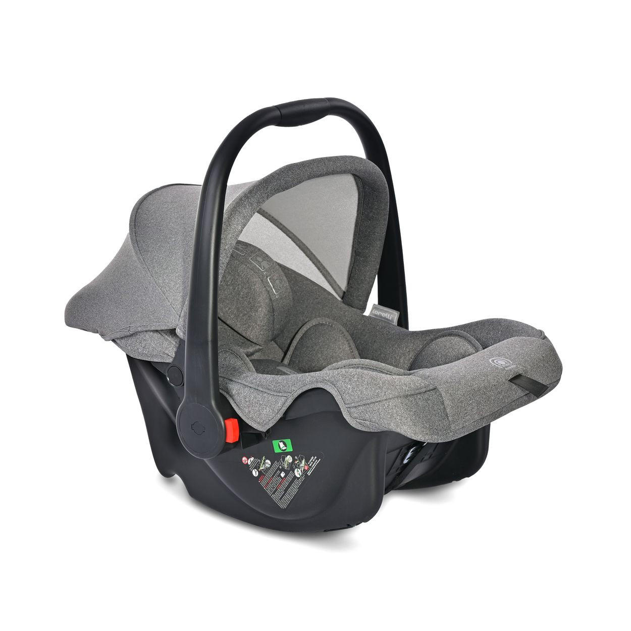 BABYSCHALE i-Size Joy grau (40 - 87 cm) verstellbar, Faltdach, Memory-Schaum - Grau, Kunststoff (41/54/66cm) - Lorelli