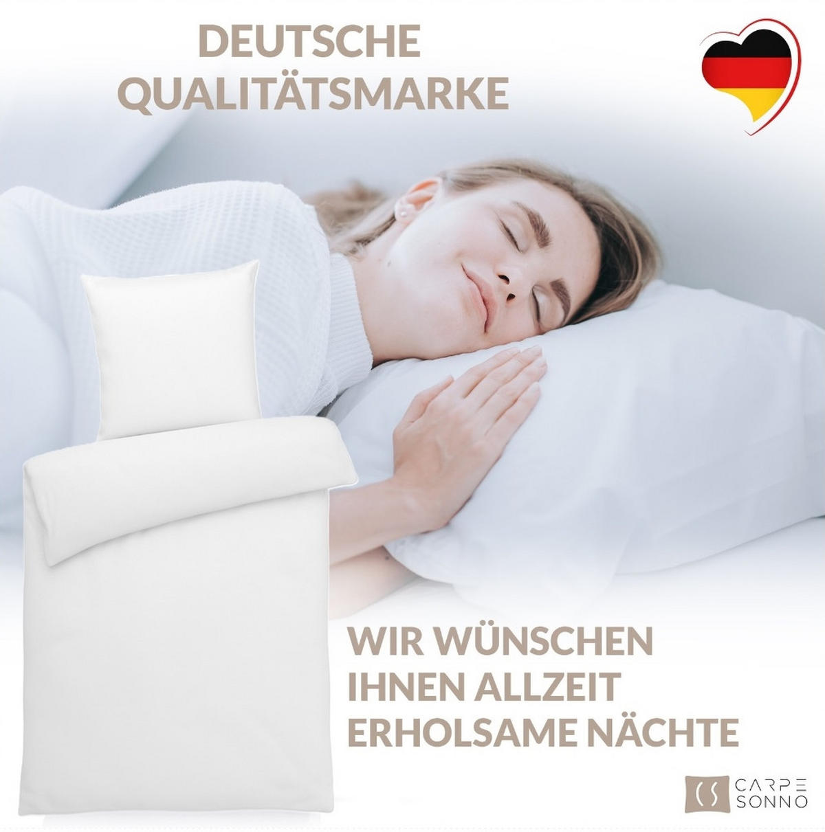 MIKROFASER-BETTWÄSCHE 200x200 cm Nougat - Braun, Textil (200/200cm) - Carpe Sonno