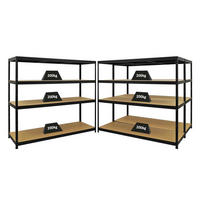 SCHWERLASTREGAL Giant Elephant 3er-Set mit 3x 160x180x60 cm Fachlast 200 kg Schwarz - Schwarz, Metall (540/160/60cm) - PROREGAL
