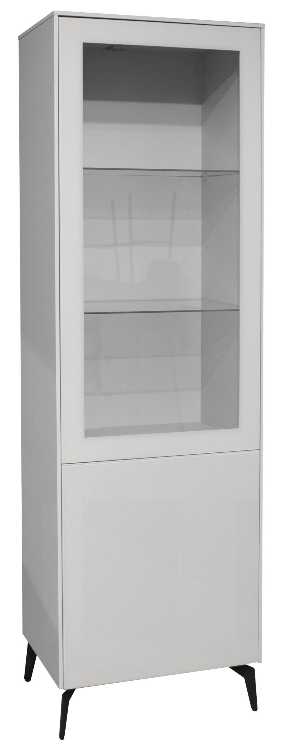 XXXLutz Standvitrine Grau 61x179x42 cm