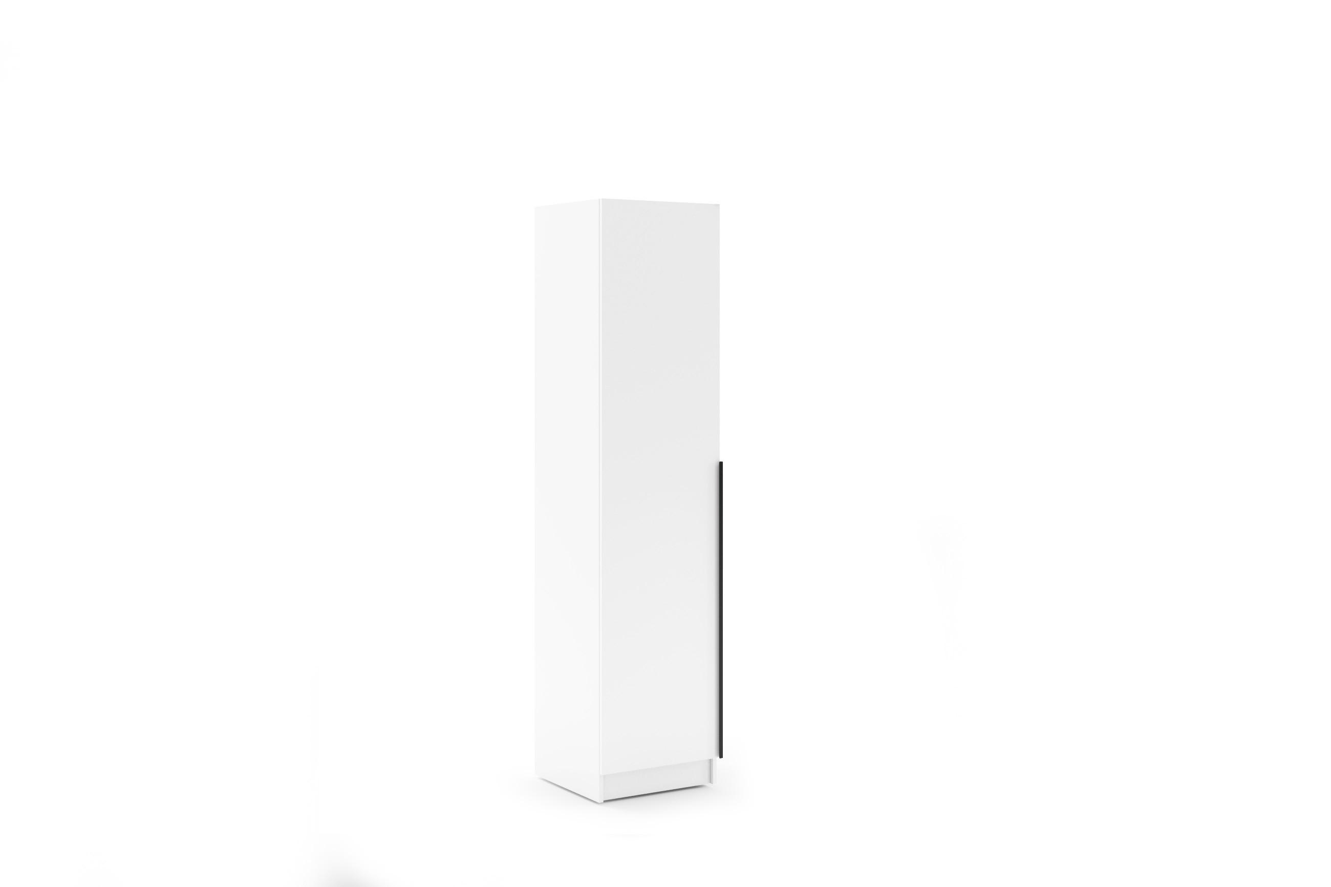 KLEIDERSCHRANK Riva 50 – Weiß - Weiß, Holzwerkstoff (50/215/42cm) - BM-Möbel