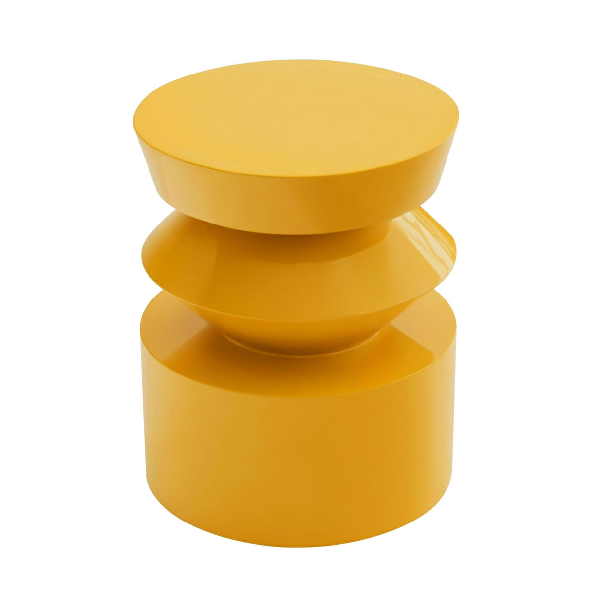 COUCHTISCH, Gelb - Gelb, Naturmaterialien (40/40/50cm) - Oviala