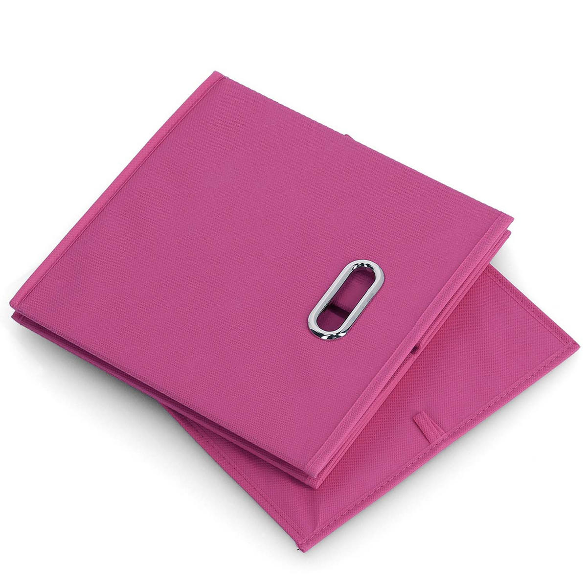 AUFBEWAHRUNGSBOXEN mit Griff, 12 Stück - Vlies, Pink - Pink, Textil (32/32cm) - Zeller Present